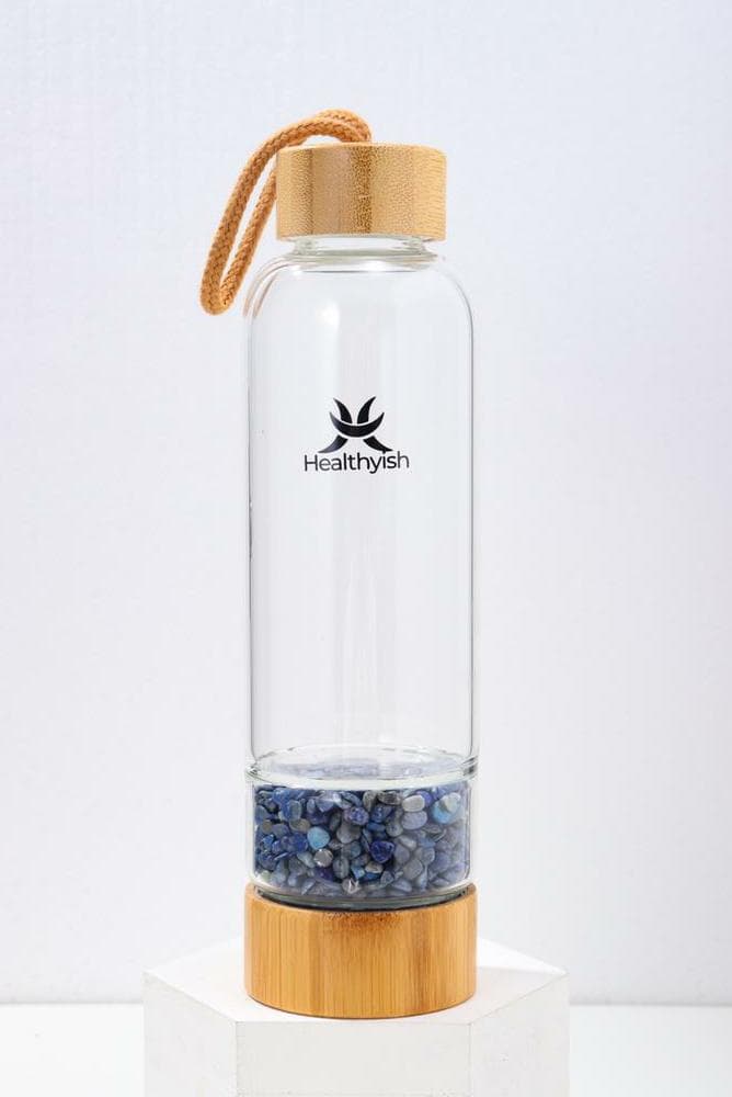 Lapis lazuli crystal balance water bottle