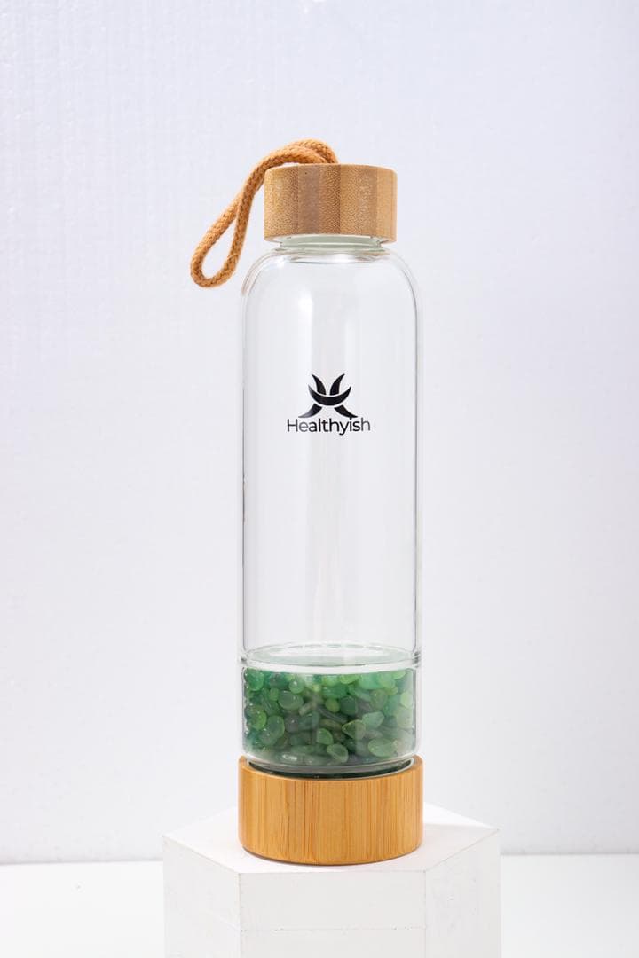 Aventurine crystal balance water bottle